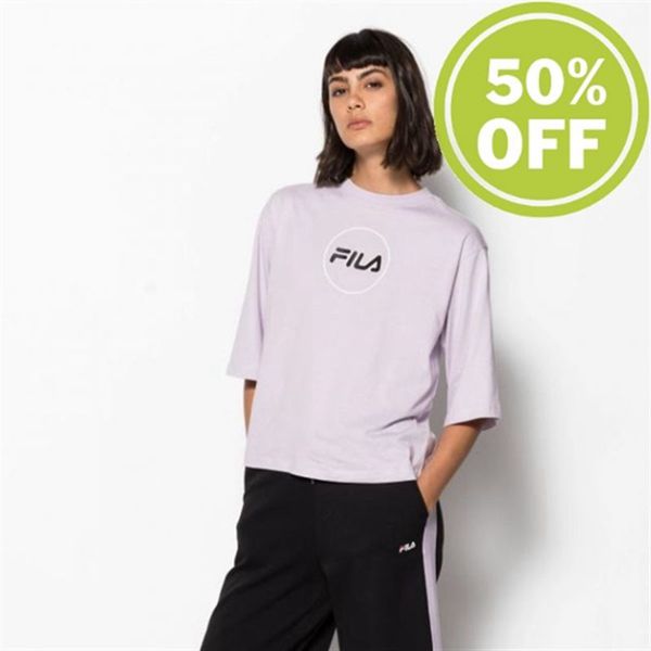 Camisetas Fila Mulher Roxo - Fila Rehan With Crew Neck Portugal Lisboa,UIHY-84071